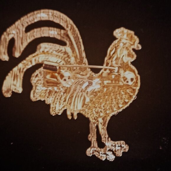 NWOT Golden Rooster Brooch - Picture 2 of 4
